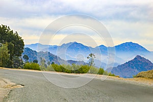 Mountains of Buner valley. Swat District. 29th January 2023.