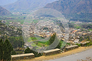 Mountains of Buner valley.Swat District. 29th January 2023.