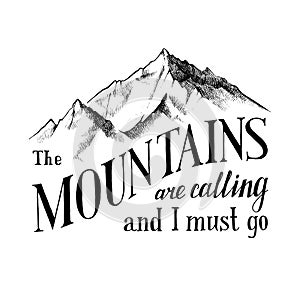 The mountains are calling and I must go - emblem