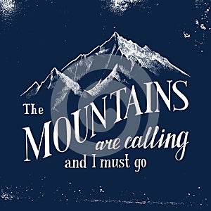 The mountains are calling and I must go - emblem