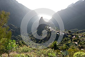 Mountains and canyon in Masca village, Tenerife