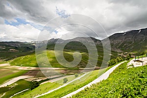 Mountains At Castelluccio Of Norcia