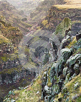 Mountains and Cliffs around Saghmosavank Monastery