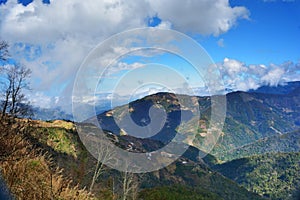 Mountains and clouds