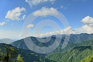 Mountains and clouds