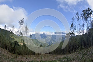 Mountains and clouds