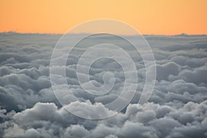 Mountains and clouds