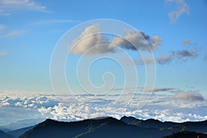 Mountains and clouds