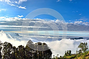 Mountains and clouds