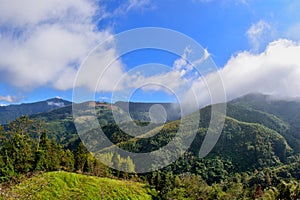 Mountains and clouds