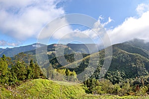 Mountains and clouds