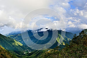 Mountains and clouds