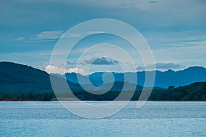 Mountains, clouds, mist, water bodies and beautiful sky in nature give a feeling of loneliness