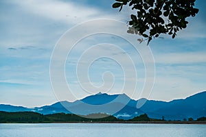 Mountains, clouds, mist, water bodies and beautiful sky in nature give a feeling of loneliness