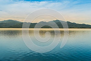 Mountains, clouds, mist, water bodies and beautiful sky in nature give a feeling of loneliness