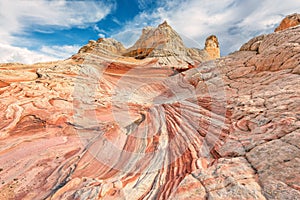 Mountains from colored sandstone, White Pocket area of Vermilion Cliffs National Monument photo