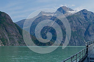 Mountains Coming to the Edge of Tracy Arm Fjord photo