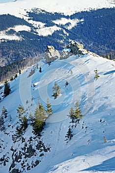 Mountains covered in snow