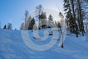 Mountains covered with snow snowcaps landscape