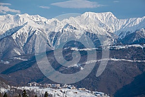 Mountains covered with snow snowcaps landscape