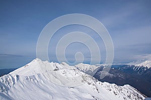 Mountains covered with snow snowcaps landscape