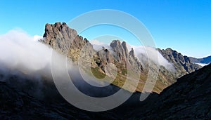 Mountains and creeping clouds, Corsica