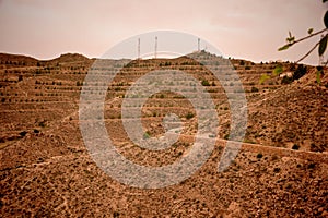 Mountains desert place without vegetations