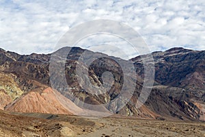 Mountains at the edge of Artist`s Palette, Death Valley National Park, California, USA