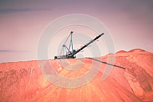 Mountains of empty ore when mining potassium.