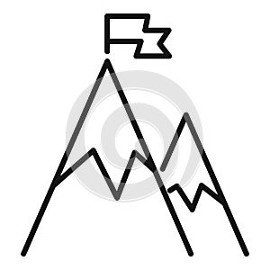 Mountains exploration icon, outline style