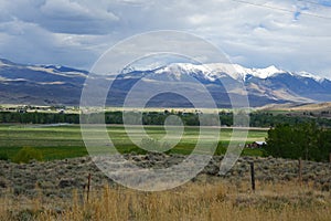 Mountains and farms - Challis, Idaho