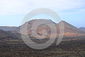 Mountains of fire, Montanas del Fuego, Timanfaya National Park in Lanzarote Island, Spain