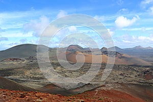 Mountains of fire, Montanas del Fuego, Timanfaya National Park in Lanzarote Island, Spain