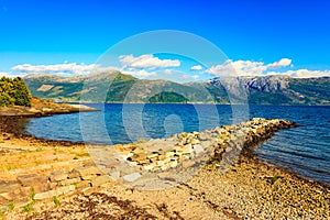 Mountains fjord landscape, Norway