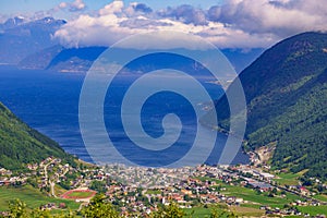 Mountains fjord landscape, Norway