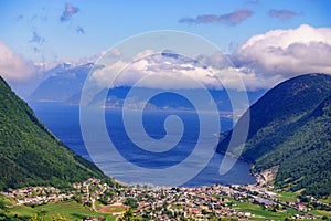 Mountains fjord landscape, Norway