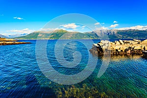 Mountains fjord landscape, Norway