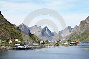 The mountains of fjord of Reine in Lofoten