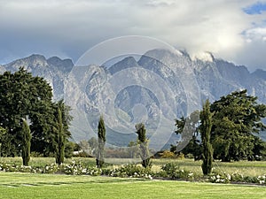 Mountains in Franschhoek Winelands South Africa