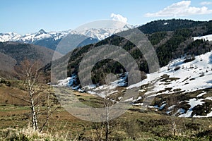 Mountains of French Pyrenees between Ascou and Camurac