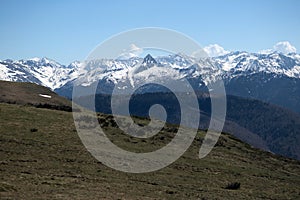 Mountains of French Pyrenees between Ascou and Camurac