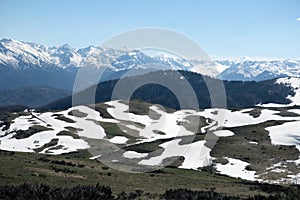 Mountains of French Pyrenees between Ascou and Camurac