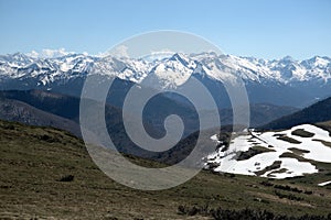 Mountains of French Pyrenees between Ascou and Camurac