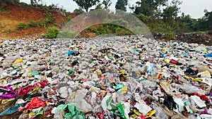 Mountains of garbage, ecological catastrophe for nature.