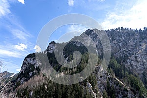 Mountains in germany. view from Neuschwanstein castle, the famous viewpoint in Fussen, Germany - Immagine photo