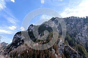 Mountains in germany. view from Neuschwanstein castle, the famous viewpoint in Fussen, Germany - Immagine photo