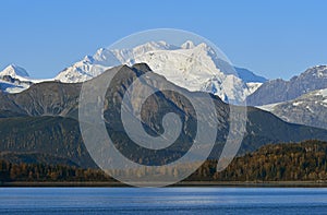 Mountains in Glacier Bay,Alaska,USA