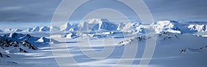 Mountains and glaciers in Wrangell-St. Elias National Park, Alaska