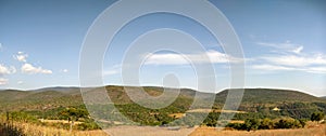 Mountains in Guerrero. Sierra Madre del Sur on a bright sunny afternoon. Travel in Mexico. Panorama photo