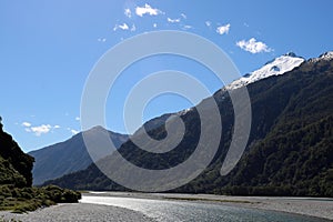 Mountains, Haast River, South Island, New Zealand